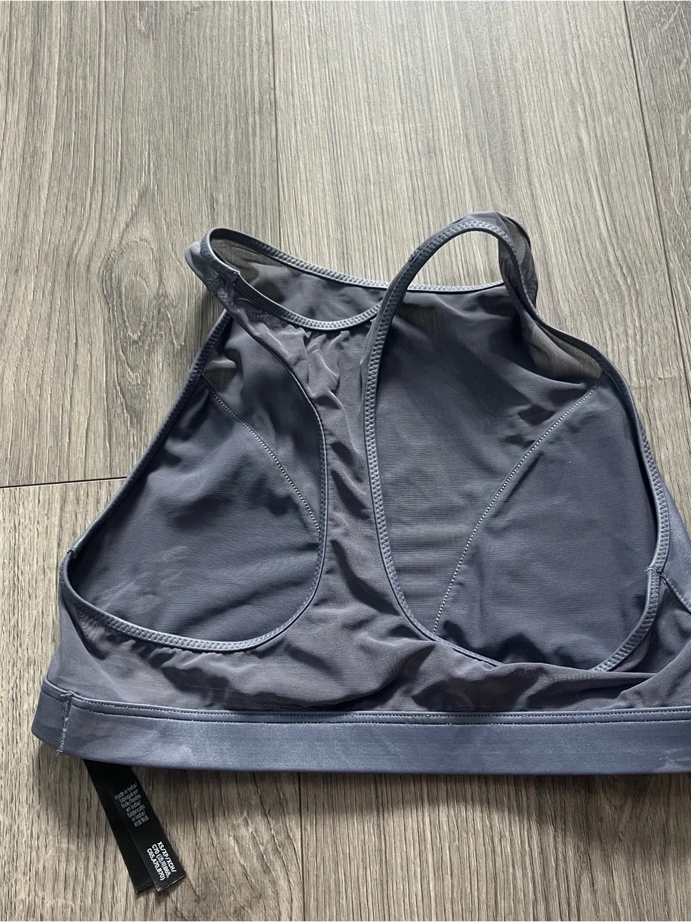 Victoria’s Secret Womens High Neck Mesh Panel Sports Bra Gray Size XS